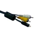 Mini USB 8Pin Male + Core / 2 x RCA Plug