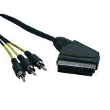SCART 21PIN Plug / 3 x RCA Plug