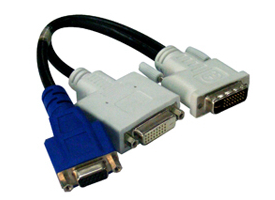 DVI (24+1) Male / DVI (24+1) Female + HDMI 15Pin Female
